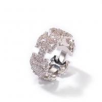 Cubic Zirconia Micro Pave Brass Finger Ring, fashion jewelry & Unisex & with cubic zirconia 10mm 
