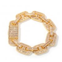 Men Bracelet, Brass, fashion jewelry & for man & with cubic zirconia 