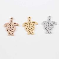 Stainless Steel Pendants, Turtle, DIY & hollow Approx 1.7mm 