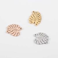 Stainless Steel Charm Connector, Leaf, DIY Approx 1.3mm 