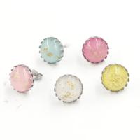 Stainless Steel Stud Earring, with Artificial Opal, fashion jewelry 