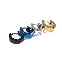 Titanium Steel Huggie Hoop Earring, plated, fashion jewelry & for man 