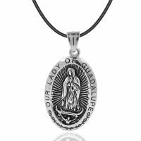 Stainless Steel Saint Pendant, 316L Stainless Steel, Virgin Mary, plated 