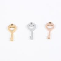 Stainless Steel Key Pendants, plated, DIY Approx 1.4mm 