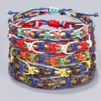 Fashion Create Wax Cord Bracelets, with Brass, fashion jewelry 