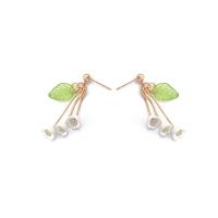 Fashion Fringe Earrings, Zinc Alloy, fashion jewelry & for woman, green 