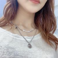 Fashion Sweater Chain Necklace, Thailand Sterling Silver, fashion jewelry & Unisex 60+5.5CM 