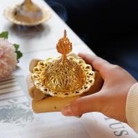 Buy Incense Holder and Burner in Bulk , Brass, plated, for home and office & durable, golden 