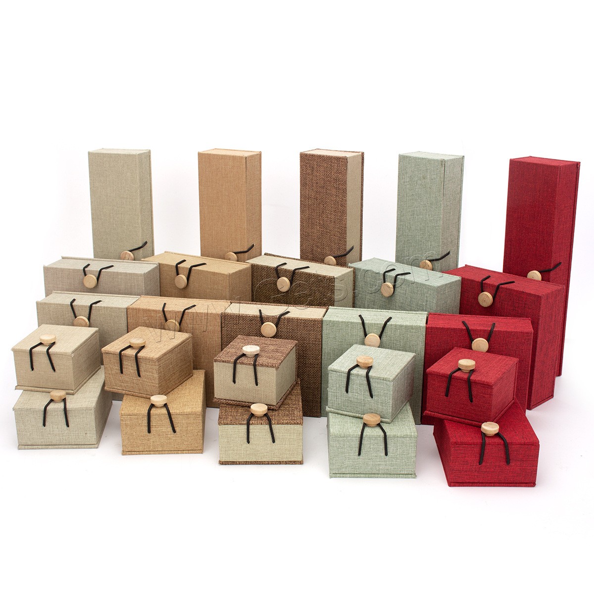Caja Joyería de Múltiples Funciones , Lino, con MDF & Pana & madera, diverso tamaño para la opción, más colores para la opción, Vendido por UD