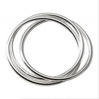 925 Sterling Silver Interlock Ring, Donut 1.3mm,13mm 