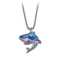 Titanium Steel Sweater Necklace, with 1.96 inch extender chain, Shark, plated, for man Approx 24.4 Inch 