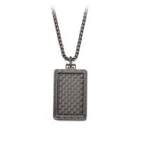 Titanium Steel Sweater Necklace, with 1.96 inch extender chain, plated, for man Approx 24.4 Inch 