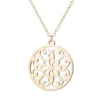 Stainless Steel Jewelry Necklace, Round, fashion jewelry & for woman & hollow 