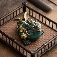Porcelain Decoration, Toad, plated, for home and office & durable 