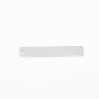 Stainless Steel Tag Charm, Rectangle, DIY Approx 1.7mm 