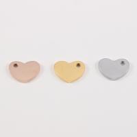 Colgantes del corazón de acero inoxidable, Bricolaje, más colores para la opción, 8x10mm, agujero:aproximado 1.4mm, 200PCs/Grupo, Vendido por Grupo