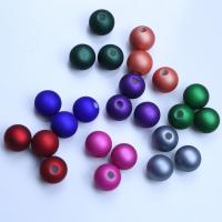 Acrylique Perle de demi-trou, Rond, Placage, DIY, plus de couleurs à choisir, 16mm Vendu par sac