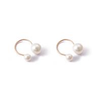 Plastic Pearl Zinc Alloy Finger Ring, with Plastic Pearl, plated, for woman 20mm 