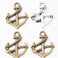 Zinc Alloy Ship Wheel & Anchor Pendant, fashion jewelry & DIY 