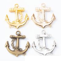 Zinc Alloy Ship Wheel & Anchor Pendant, fashion jewelry & DIY 