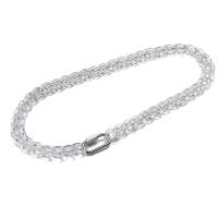 Titanium Steel Chain Necklace, Plastic, transparent & for man 