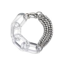Titanium Steel Bracelet & Bangle, with Acrylic, for man 
