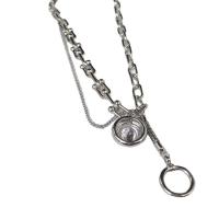 Harz Messing Halskette, plattiert, für Frau & mit Strass, Länge:ca. 16.92 ZollInch, verkauft von Strang