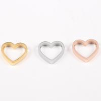 Stainless Steel Heart Pendants, DIY & double-hole & hollow Approx 2mm 