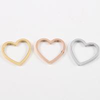 Stainless Steel Heart Pendants, DIY & double-hole & hollow Approx 2mm 