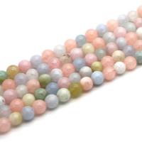 Morganite Beads, Round, polished, DIY multi-colored 