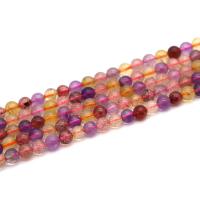 Gemischte Farbe Quarz Perlen, Natürlicher Quarz, rund, poliert, DIY & verschiedene Größen vorhanden, farbenfroh, verkauft von Strang