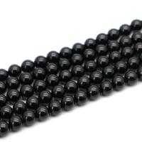 Schorl Beads, Round, polished, DIY black 