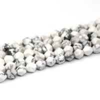 Howlite Beads, polished, DIY & faceted, white 