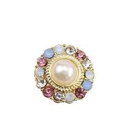 DIY Jewelry Finding Kit, Zinc Alloy, with Plastic Pearl, gold color plated & with rhinestone 