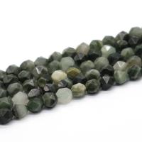 Green Grass Stone Beads, Rhombus, fashion jewelry & DIY & faceted, green 