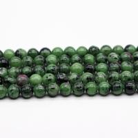 Perles en rouge vert, Rubis en Zoïsite, Rond, bijoux de mode & DIY & normes différentes pour le choix, vert, Vendu par brin