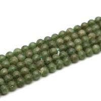 Granat Naturperlen, rund, Modeschmuck & DIY & verschiedene Größen vorhanden, grün, verkauft von Strang