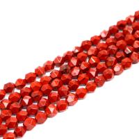 Rote Jaspis Perle, Roter Jaspis, Rhombus, Modeschmuck & DIY & verschiedene Größen vorhanden & facettierte, rot, verkauft von Strang