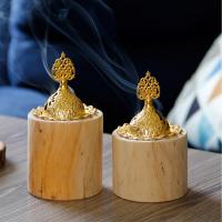 Buy Incense Holder and Burner in Bulk , Zinc Alloy, with Wood, plated, for home and office & durable 