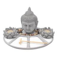 resina Zen Sandbox Ornament, para el hogar y la oficina, 280x210x150mm, Vendido por UD