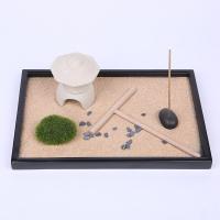 resina Zen Sandbox Ornament, para el hogar y la oficina, 300x195x95mm, Vendido por UD