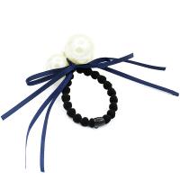 Ponytail Holder, Plastic Pearl, with nylon elastic cord, durable 