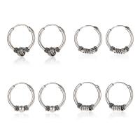 Brass Huggie Hoop Earring, silver color plated, for woman 16mm 