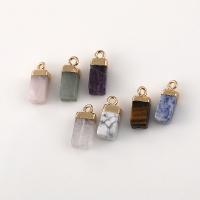 Gemstone Brass Pendants, with Natural Stone, fashion jewelry & DIY 