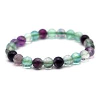 Gemstone Bracelets, Colorful Fluorite, Round, fashion jewelry & DIY multi-colored, 20cm 