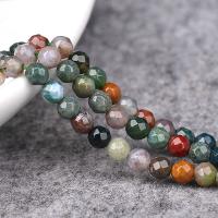Natürliche Indian Achat Perlen, rund, DIY & verschiedene Größen vorhanden & facettierte, verkauft von Strang