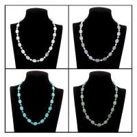 Gemstone Necklaces, Ellipse, fashion jewelry & for woman .7 Inch 