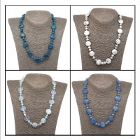 Gemstone Necklaces, Flat Round, fashion jewelry & for woman .7 Inch 