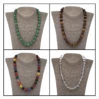 Gemstone Necklaces, Round, fashion jewelry & for woman 8mm .7 Inch 