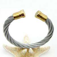 pulsera brazalete de acero inoxidable, chapado, Joyería & ajustable & para mujer, más colores para la opción, 60mm, Vendido por UD